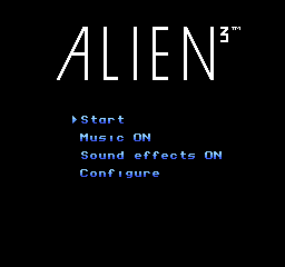 Alien 3 (USA) Title Screen